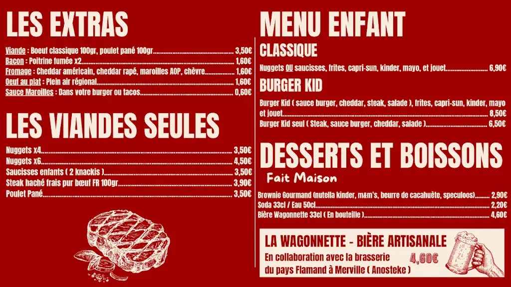 Menü_O’Wagon - Burgers Isbergues_Isbergues_Bild_2