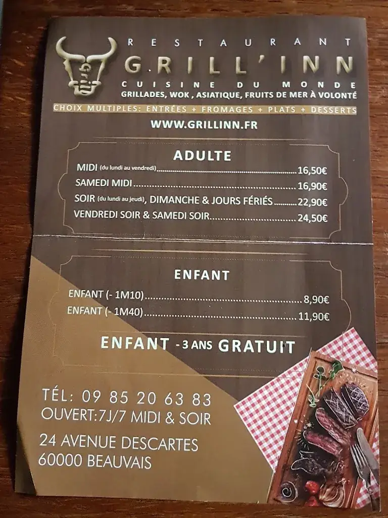 Menu_Grill’inn Beauvais_Beauvais_image_1