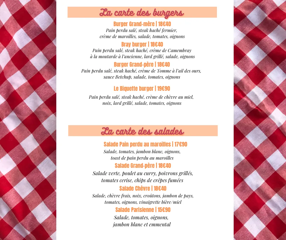 Menu_Restaurant Chez Grand-Mère_Beauvais_image_1