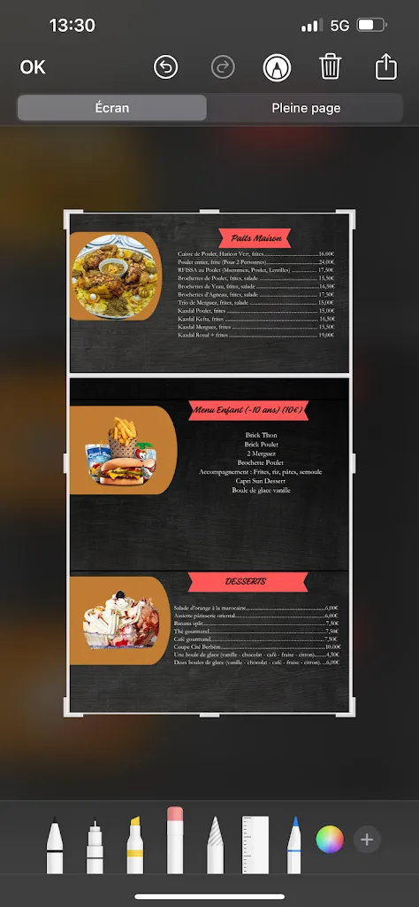 Menu_LA CITÉ BERBERE_Beauvais_image_3