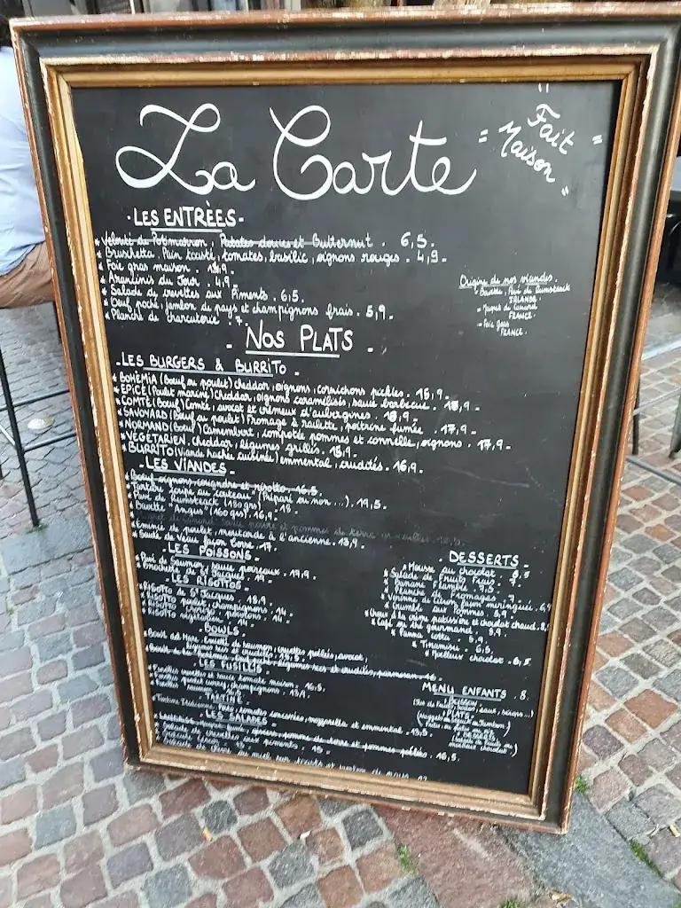 Menu_La Bohemia_Beauvais_image_4