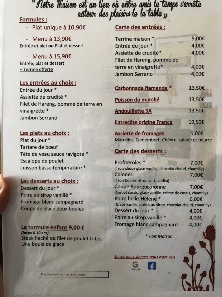 Menu_Le Relais Des Chardons_Athies-sous-Laon_image_1