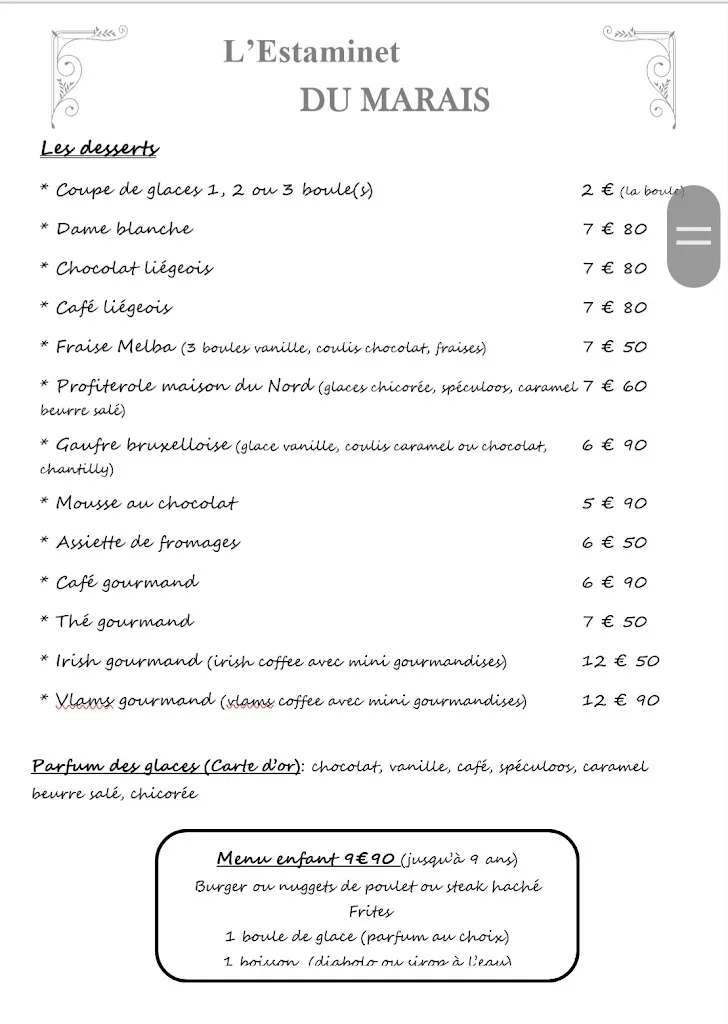Menü_L' Estaminet du Marais_Arleux_Bild_1