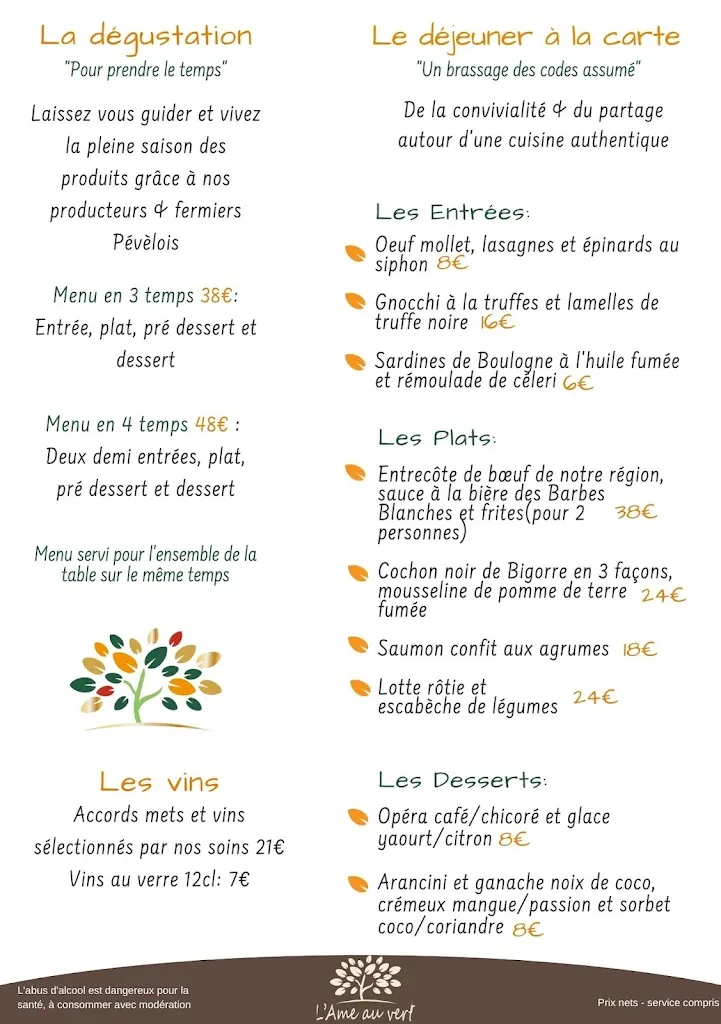 Menu_L’Âme au Vert - Restaurant - Avelin_Avelin_image_2