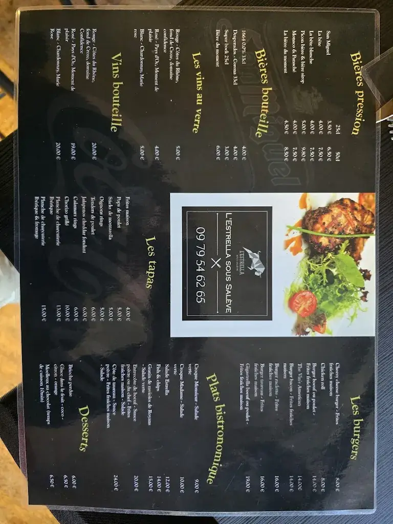 Menu_L'Estrella Sous Salève_Collonges-sous-Salève_image_1