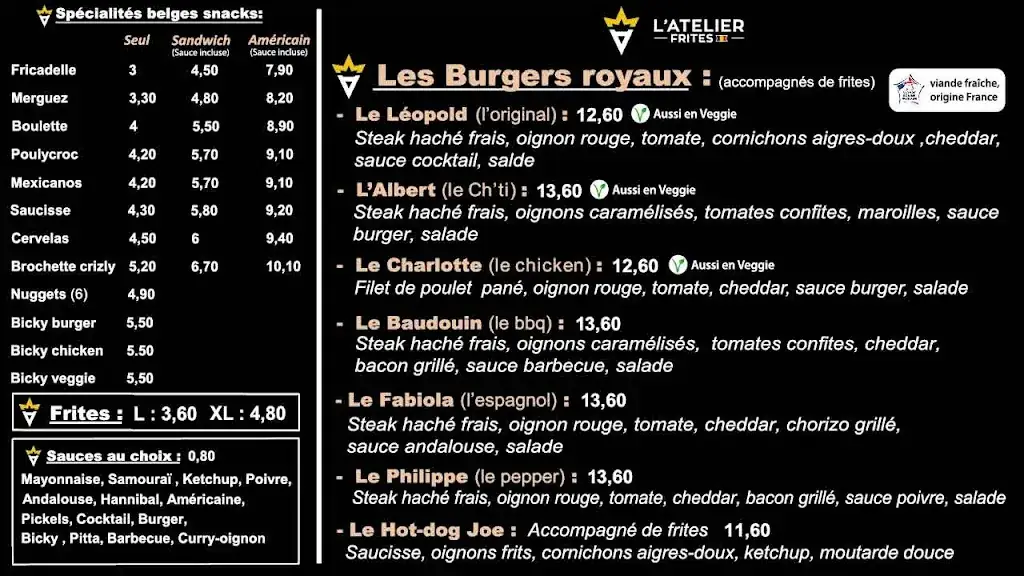 Menu_L’atelier Frites_Anzin_immagine_1