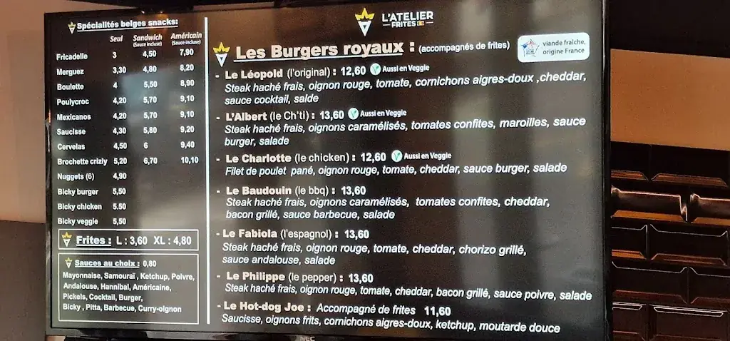 Menu_L’atelier Frites_Anzin_immagine_2