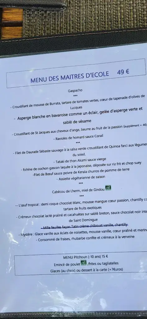 Menu_Restaurant La Récréation_Arques_image_2