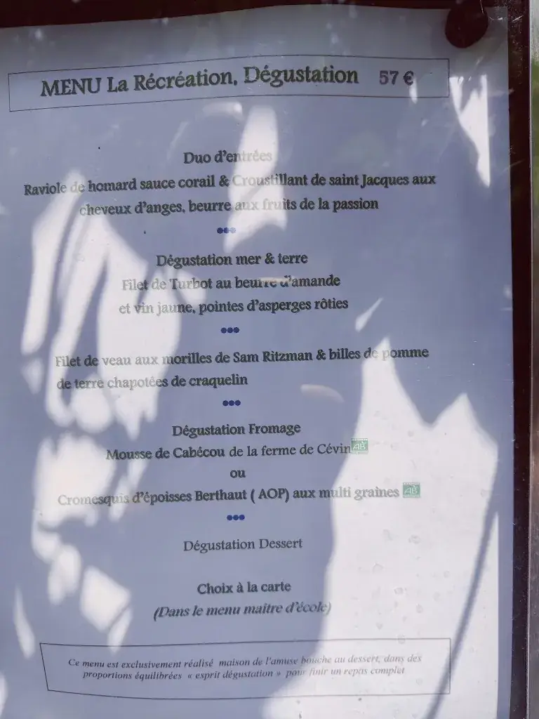 Menu_Restaurant La Récréation_Arques_image_3