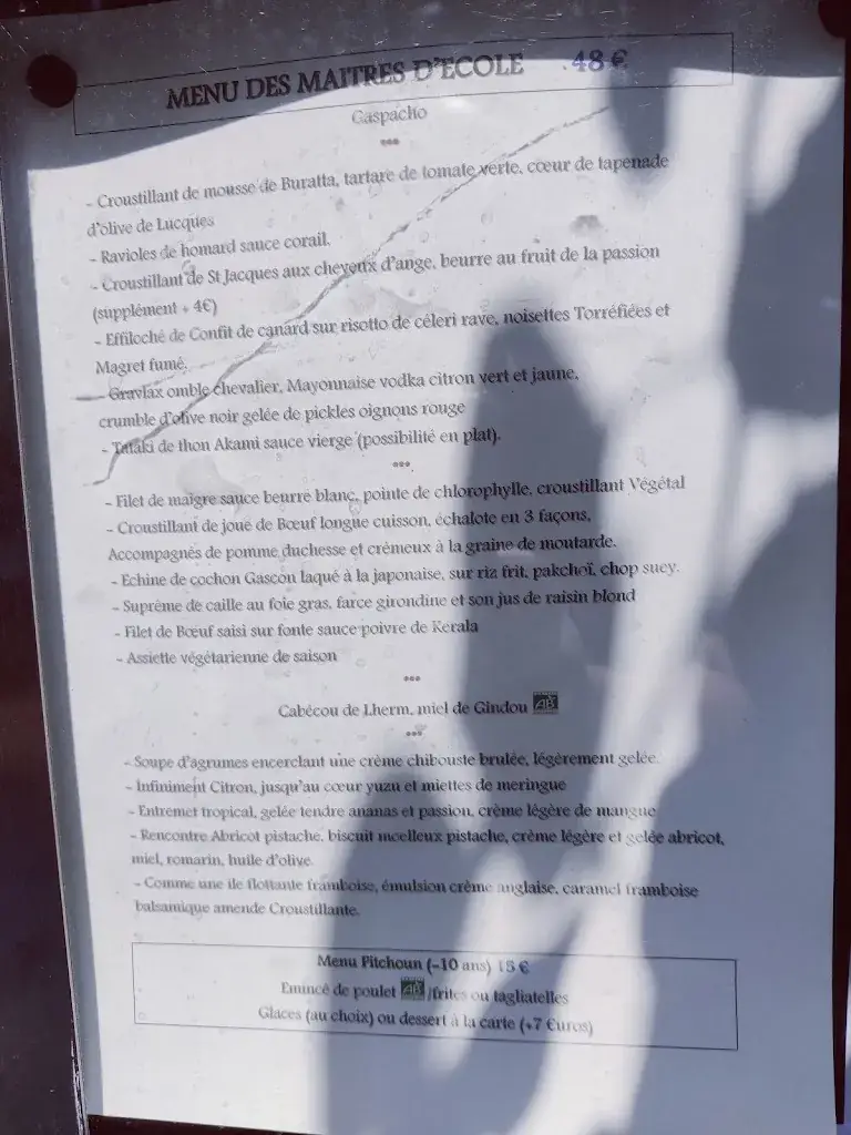 Menu_Restaurant La Récréation_Arques_image_4
