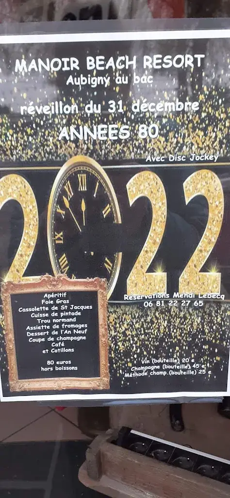 Menu_Le Manoir Beach Resort_Aubigny-au-Bac_image_1