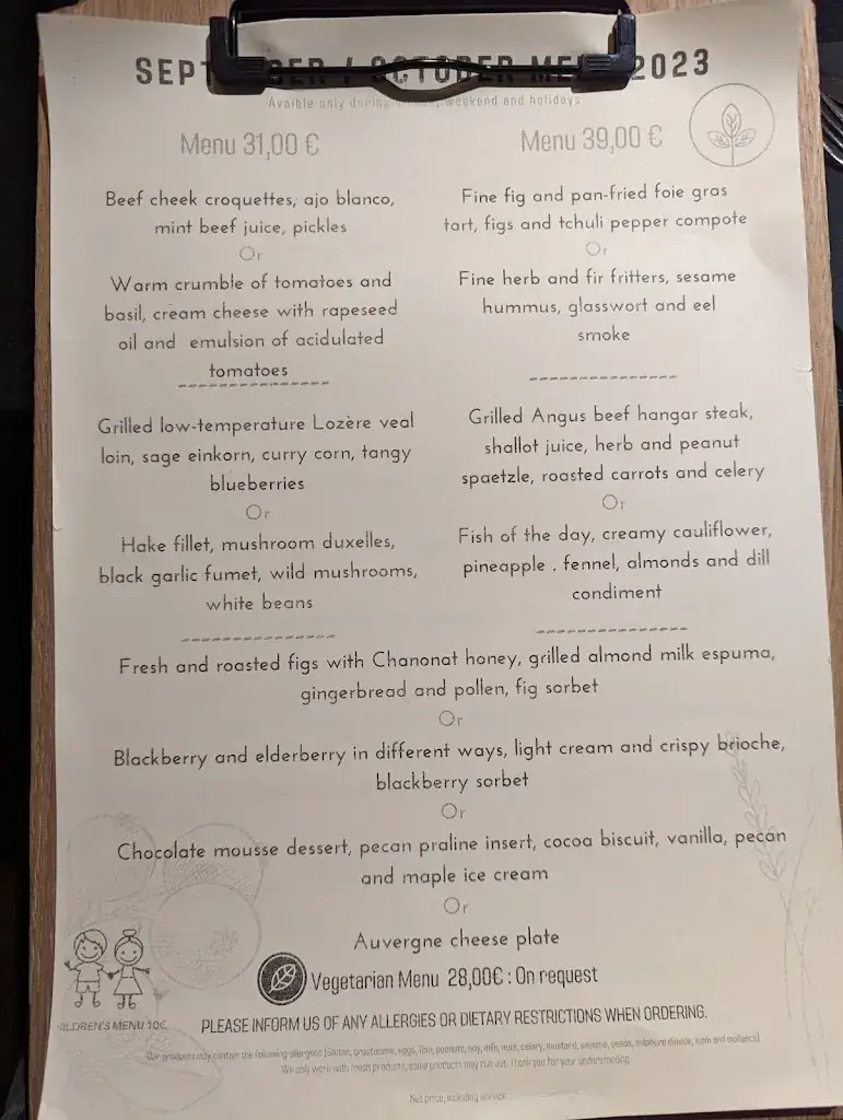 Menu_Le Bistrot d'à Côté_Clermont-Ferrand_image_2