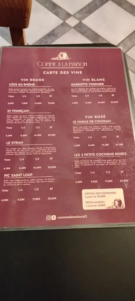 Menu_Comme A La Maison SAS_Clermont-Ferrand_image_1