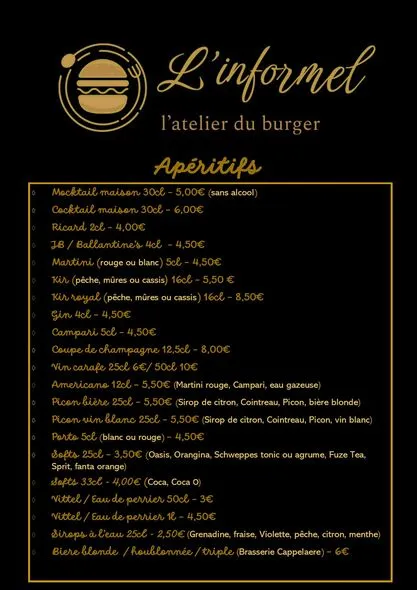 Menu_L'informel l'atelier du burger_Dunkerque_image_2