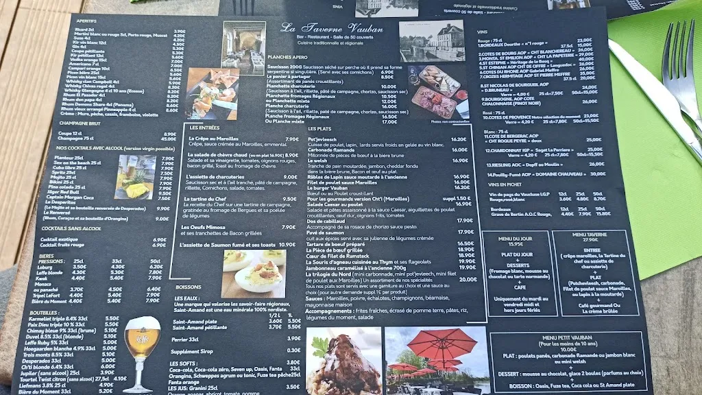Menu_La Taverne Vauban Restaurant_Bergues_image_1