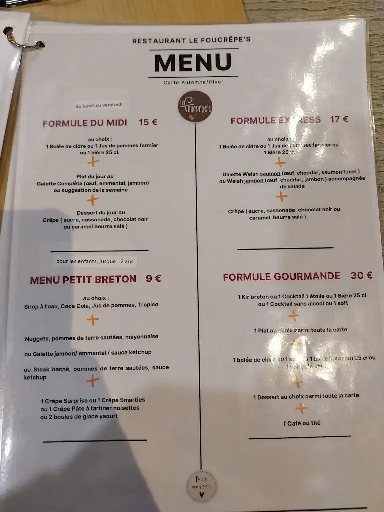 Menu_Le Foucrêpe's_Arras_image_4