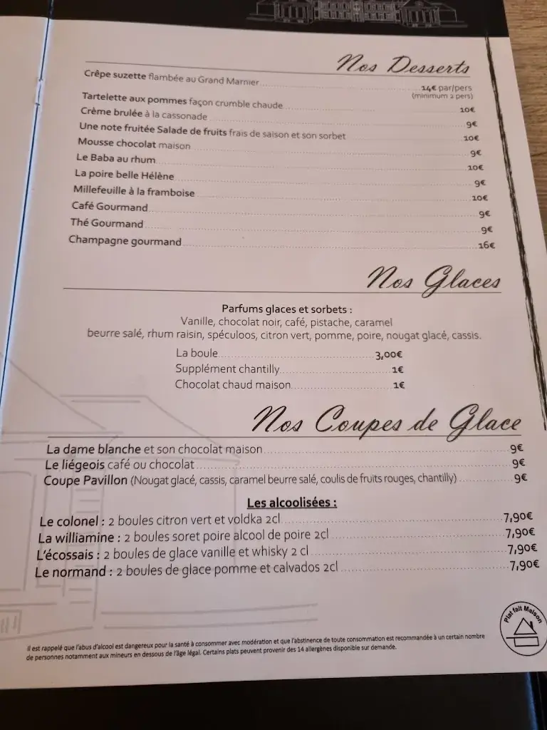 Le Pavillon restaurant in Roost-Warendin