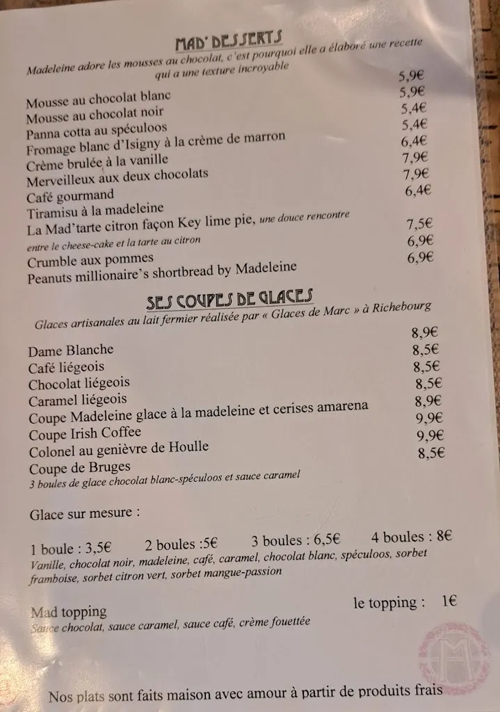 Menu_Chez Madeleine_Noyelles-Godault_image_1