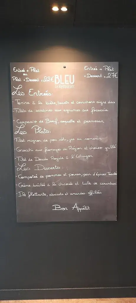 Menu_Bleu Restaurant-Bar-Terrasse_Noyelles-Godault_immagine_4