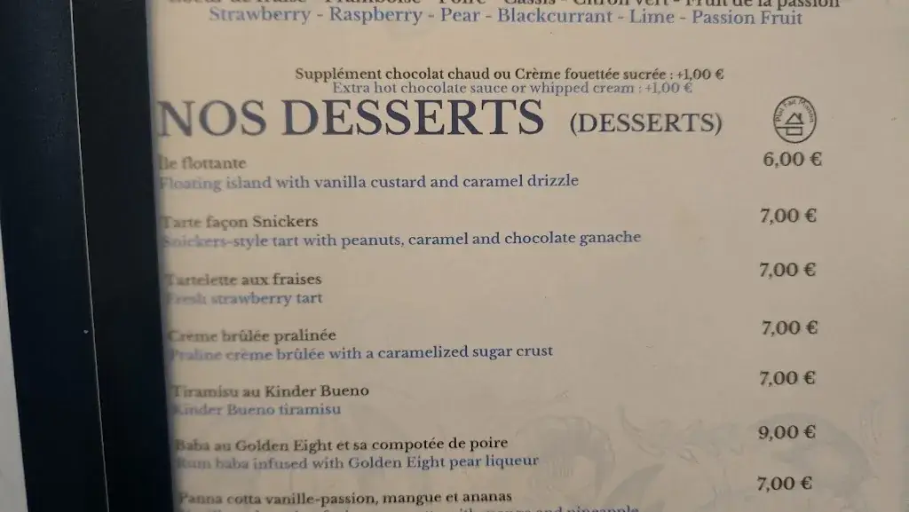 Menu_Restaurant Brasserie de la mer_Calais_image_3