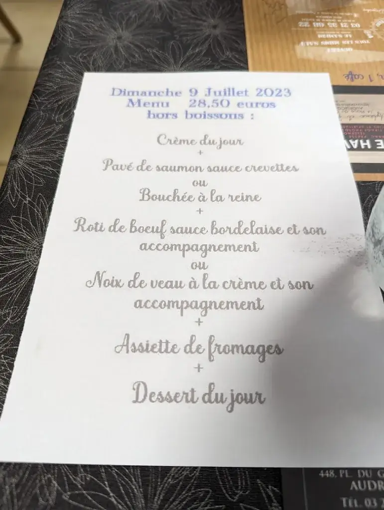 Menu_Café de la mairie_Audruicq_immagine_1