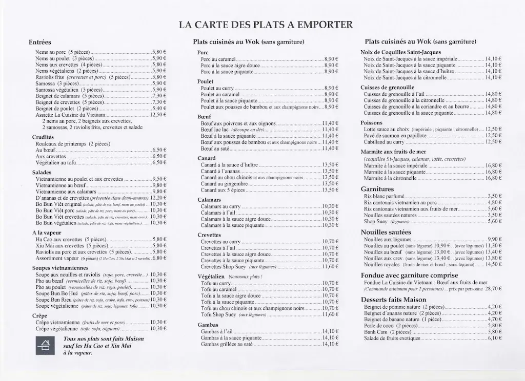 Menu_La Cuisine du Vietnam_Saint-Marcellin_image_1