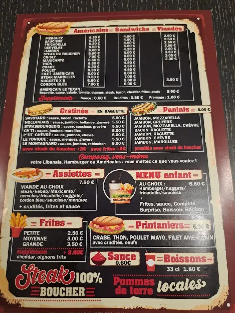 Menu_Friterie de la place audruicq_Audruicq_image_1