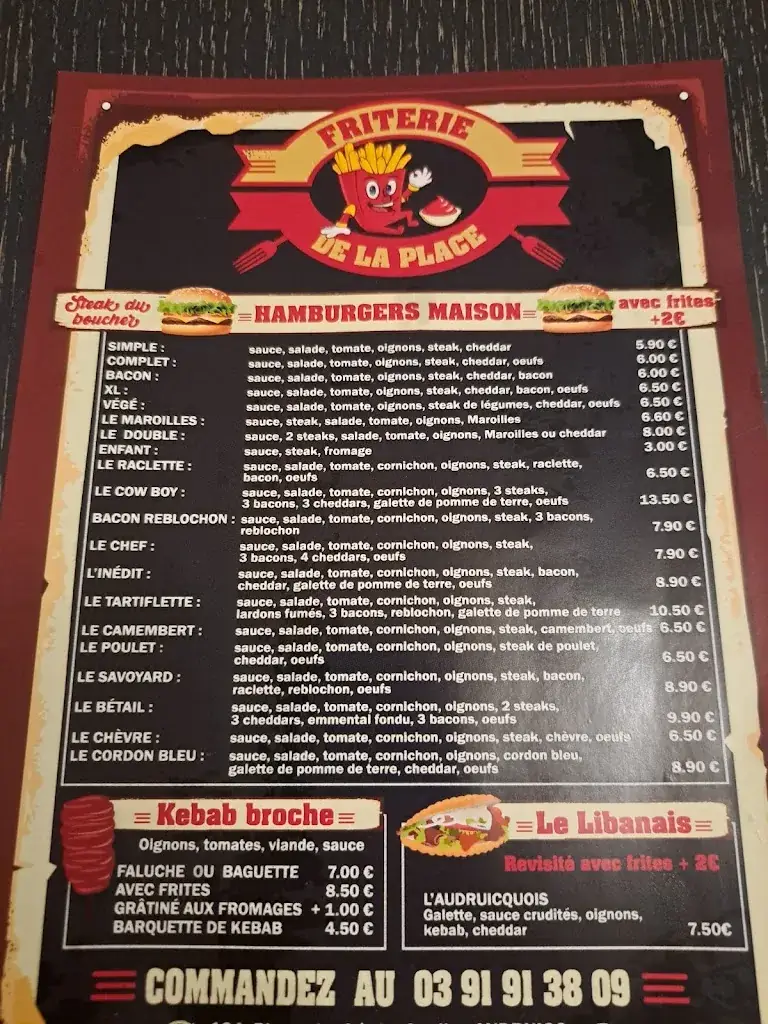 Menu_Friterie de la place audruicq_Audruicq_image_2