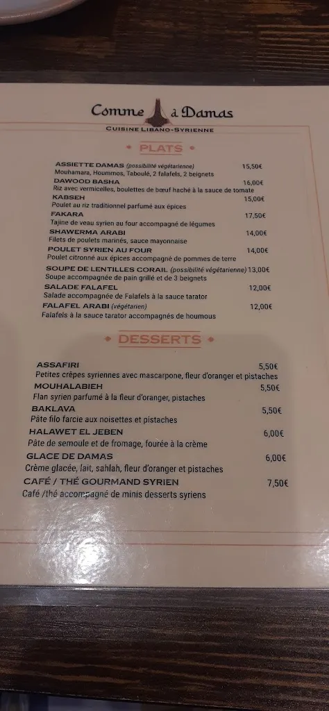 Menu_Comme à Damas_Laon_image_4