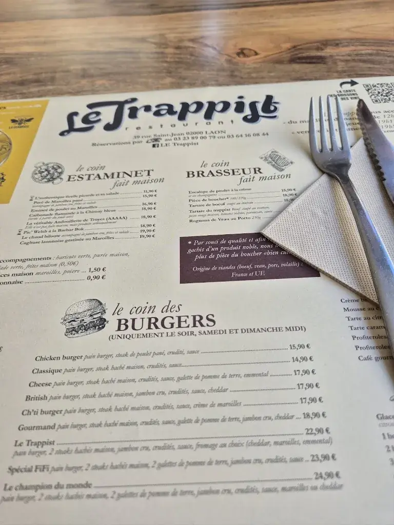 Menu_Le Trappist_Laon_image_3