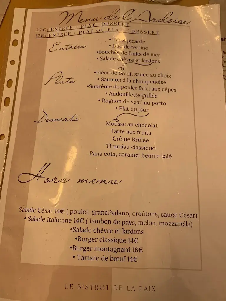 Menu_Bistrot de la paix_Laon_immagine_1