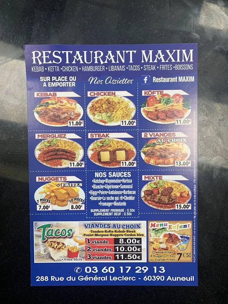 Menu_Restaurant Maxim Adem_Auneuil_image_1