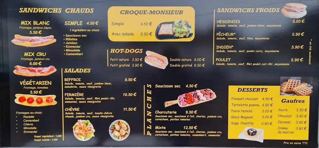 Menu_Café PMU Au Beffroi_Hesdin-la-Forêt_image_1