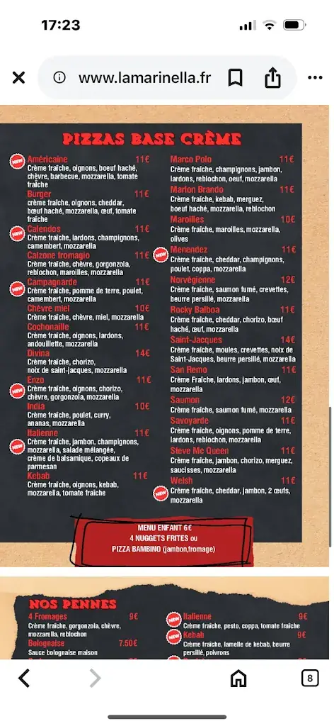 Menu_LA MARINELLA_Avesnes-le-Comte_image_2