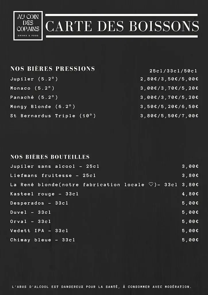 Menu_Au coin des copains_Armentières_imagen_3