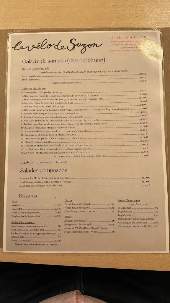 Menu_Le Vélo de Suzon_Armentières_image_1