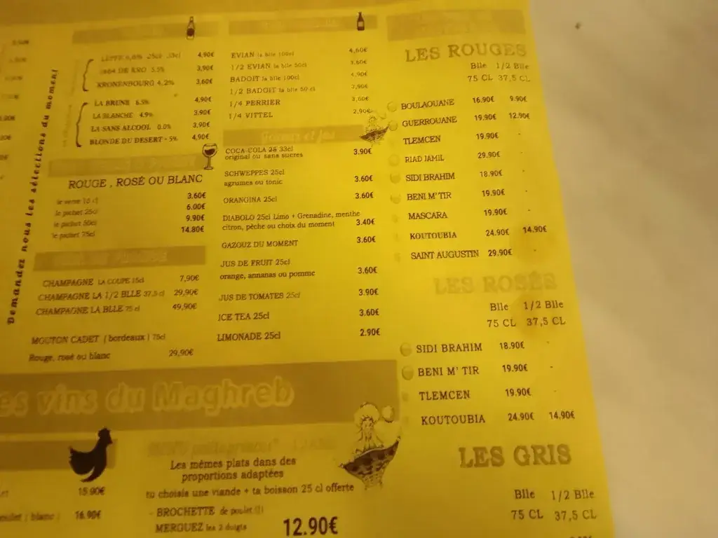 Menu_Le Roi du Couscous_Armentières_image_1