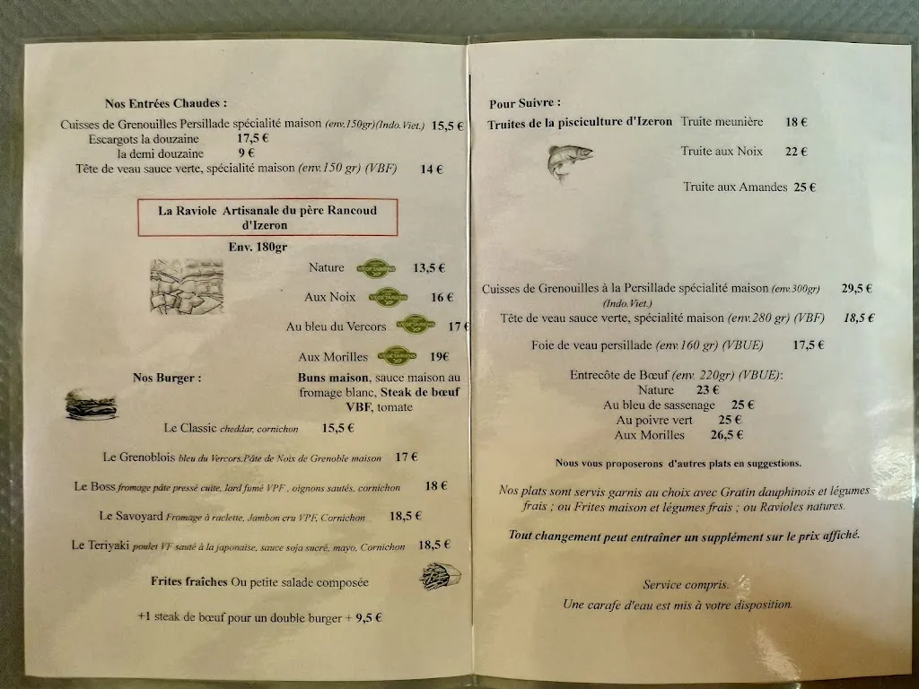 Menu_Restaurant des Voyageurs_Izeron_imagen_1