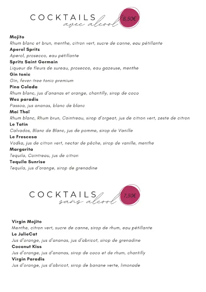 Menu_Restaurant Le Wez_Chapelle-d'Armentières_image_2