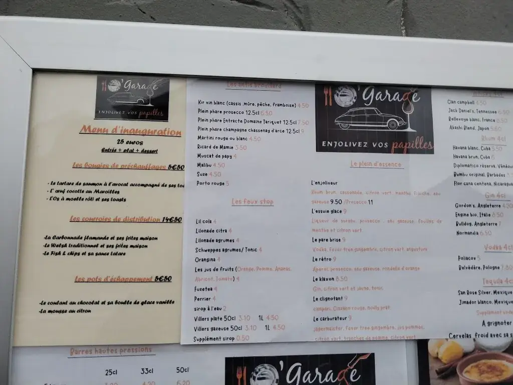 Menu_Restaurant O'Garage_Bachant_imagen_4