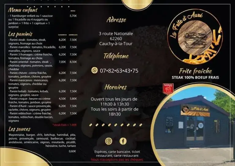 Menu_La Guillotine French fries_Cauchy-à-la-Tour_image_2