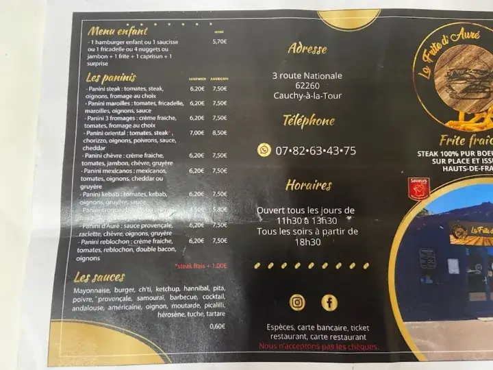 Menu_La Guillotine French fries_Cauchy-à-la-Tour_image_4