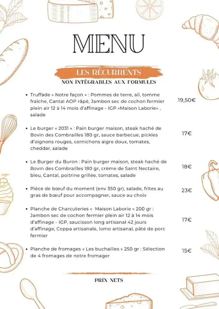 Menu_LE BISTROT 2031_Combronde_image_1