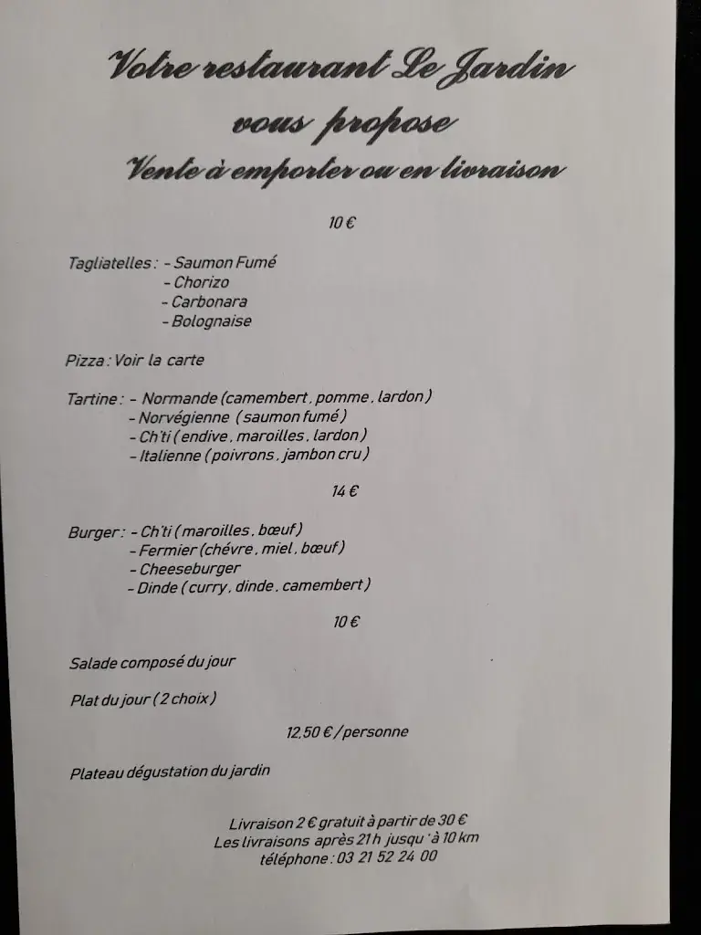 Menu_Sas Le Jardin_Lillers_image_1