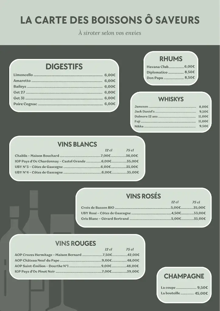Menü_Ô Saveurs - Restaurant Traditionnel_Valenciennes_Bild_2