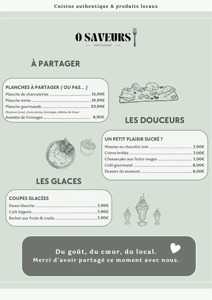 Menü_Ô Saveurs - Restaurant Traditionnel_Valenciennes_Bild_4