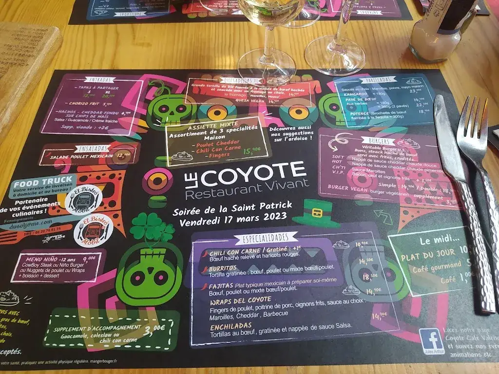 Menu_Le Coyote_Valenciennes_image_4
