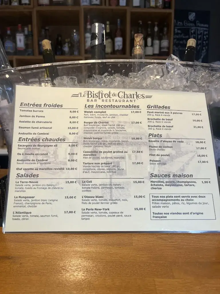 Menu_Le Bistrot de Charles_Valenciennes_image_1