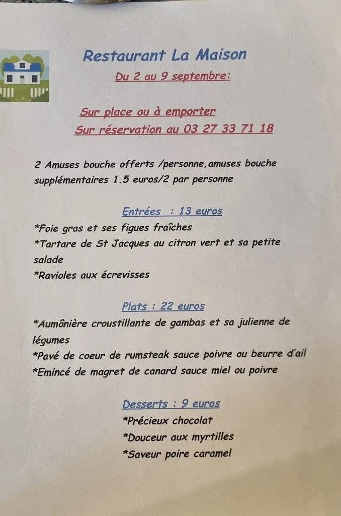 Menu_La Maison_Valenciennes_image_1