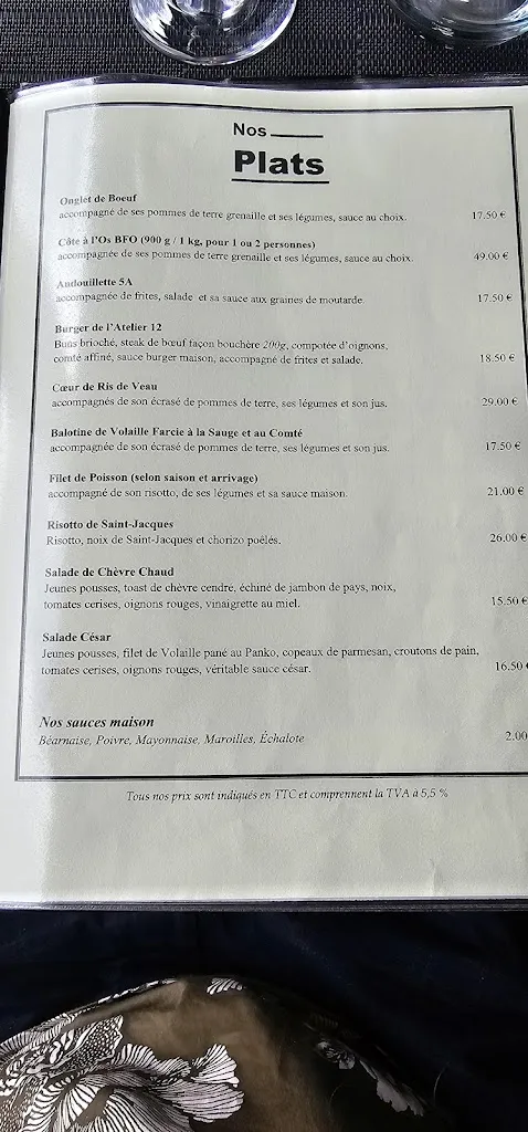 Menu_L' Atelier 12_Aulnoye-Aymeries_image_1